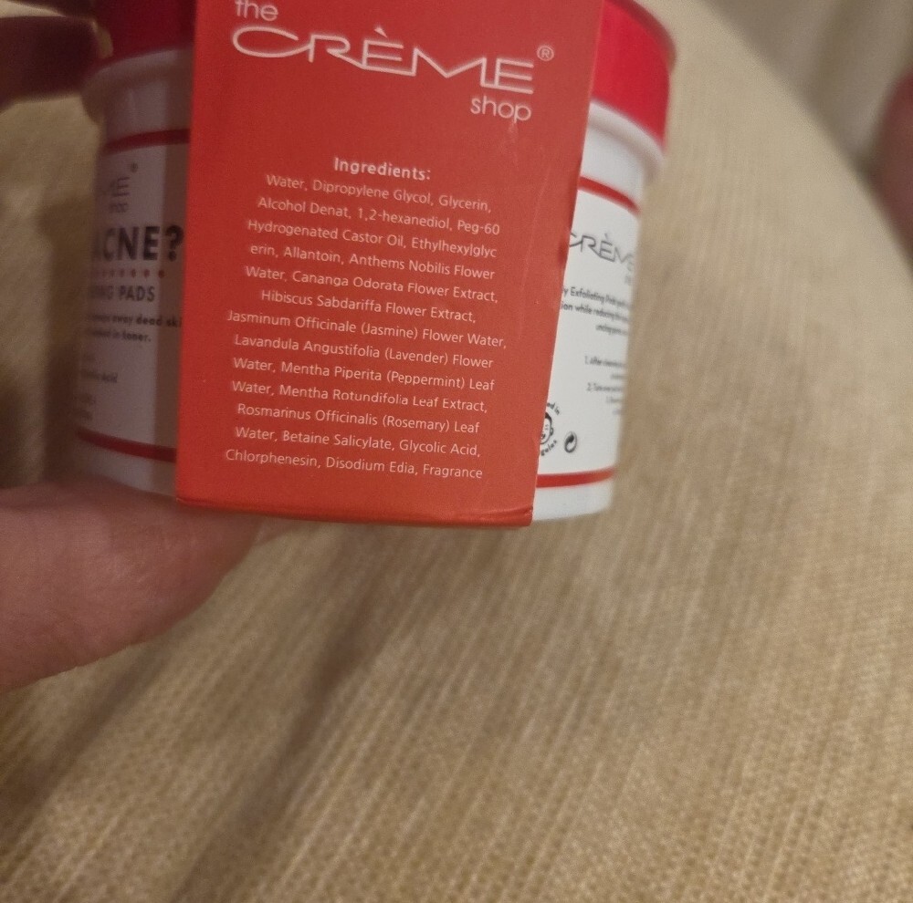 Creme Shop 2 Btls What Acne & 1 Tub Daily Exfoliating Pads NIB Trio - Picture 9 of 9